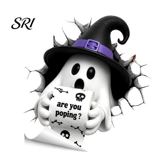 Autocollants de Couvercle de Siège de Toilette Halloween Accents de Maison Salle de Bain, Décor Festif Fantôme Squelette Fissure 3D Effrayante pour Invités Autocollants de Couvercle de Réservoir, Imperméable