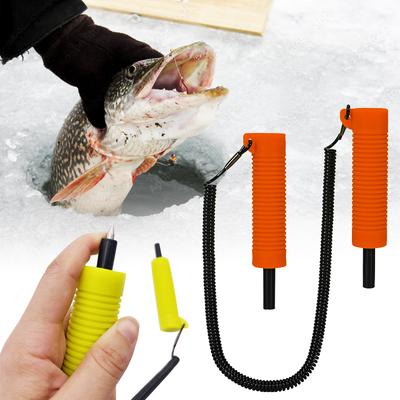 Retractable Ice Picks Ice Fishing Safety Tool Emergency Gear Crawler Aid Metal Cone Head Ice Rescue Device Winter Survival