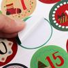 Merry Christmas Multi-Function Adhesive Label Number Stickers Advent Calendar Paper Stickers