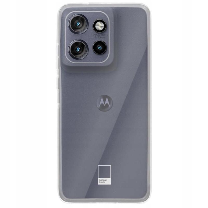 Case for Motorola EDGE 50 Neo TRANSPARENT REINFORCED SILICONE + 9H Glass