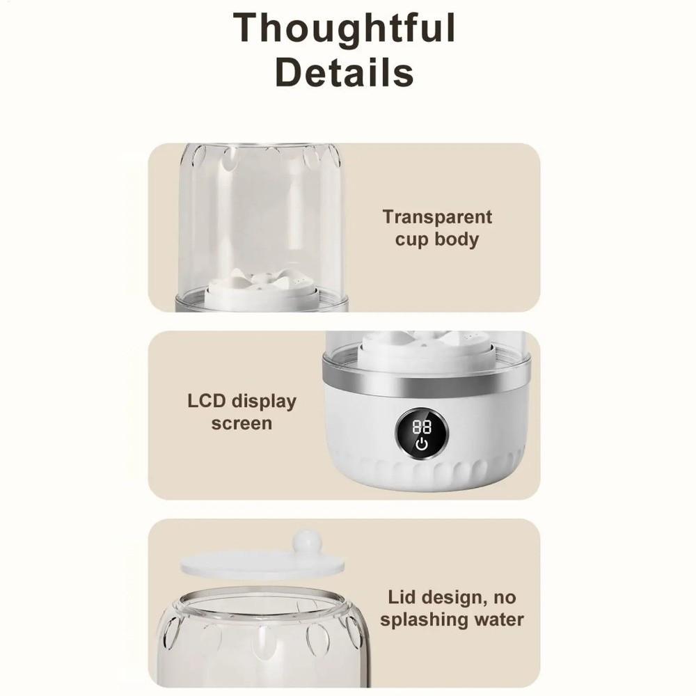 Cordless Mini Laundry Machine Rechargeable Electric Washing Cup  Camping