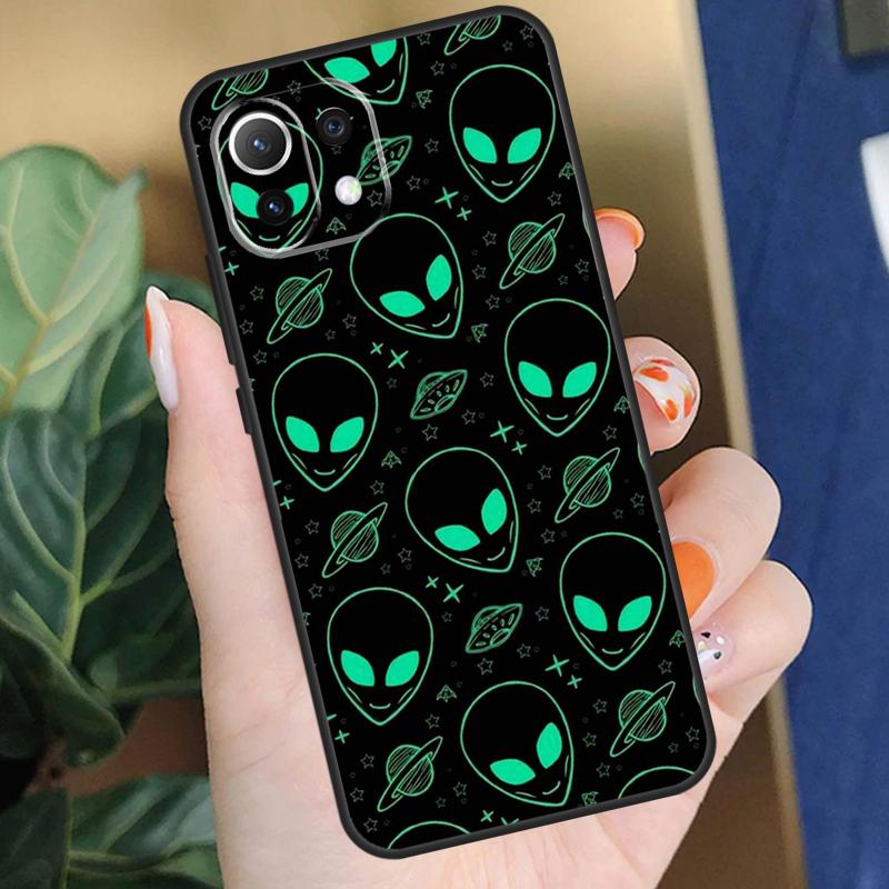 Cartoon Alien Case For Xiaomi 15T 14T 13T Pro 14 15 Ultra 17 Pro Max POCO X7 F8 Pro X5 X6 F5 F6 F7 Coque