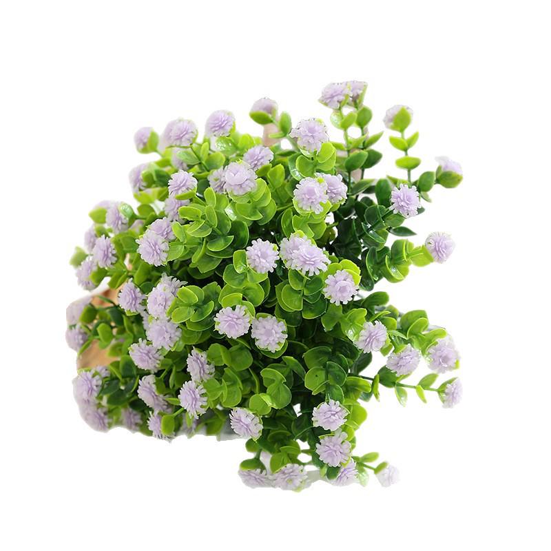Eucalyptus & Gypsophila Plastic Floral Bundle for Indoor Decoration