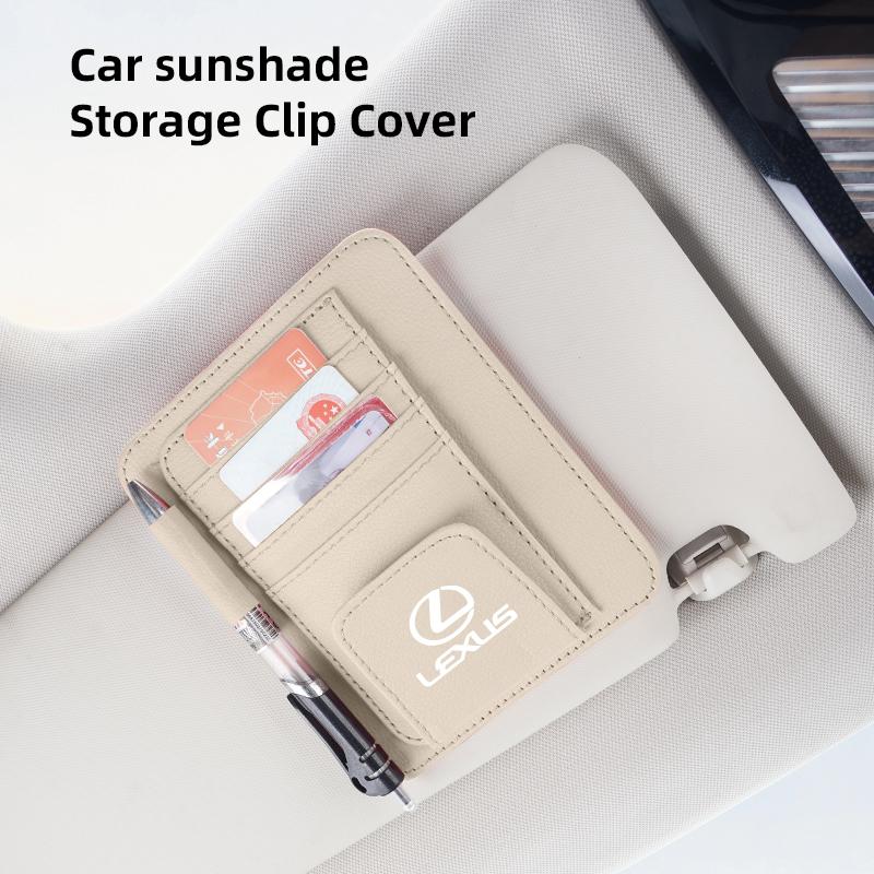 CKU5 Car Sun Visor Wallet Card Bag Sunglasses Holder For Lexus RX330 IS250 Ct200h ES300h RX350 IS300h NX300h Car Interior Accessories