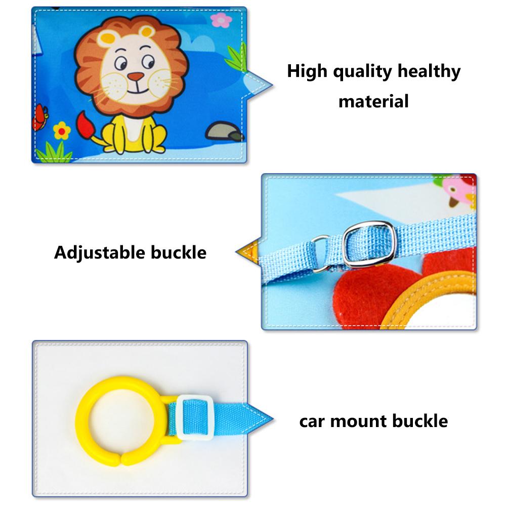 Infant Car Seat Toy 3 Kick and Play Toys with Sound Rear Car Seat Fun Travel Baby Toy for Baby 0-12