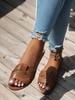 2025 Summer Women's Square Toe Cross Strap Sandals and Slippers