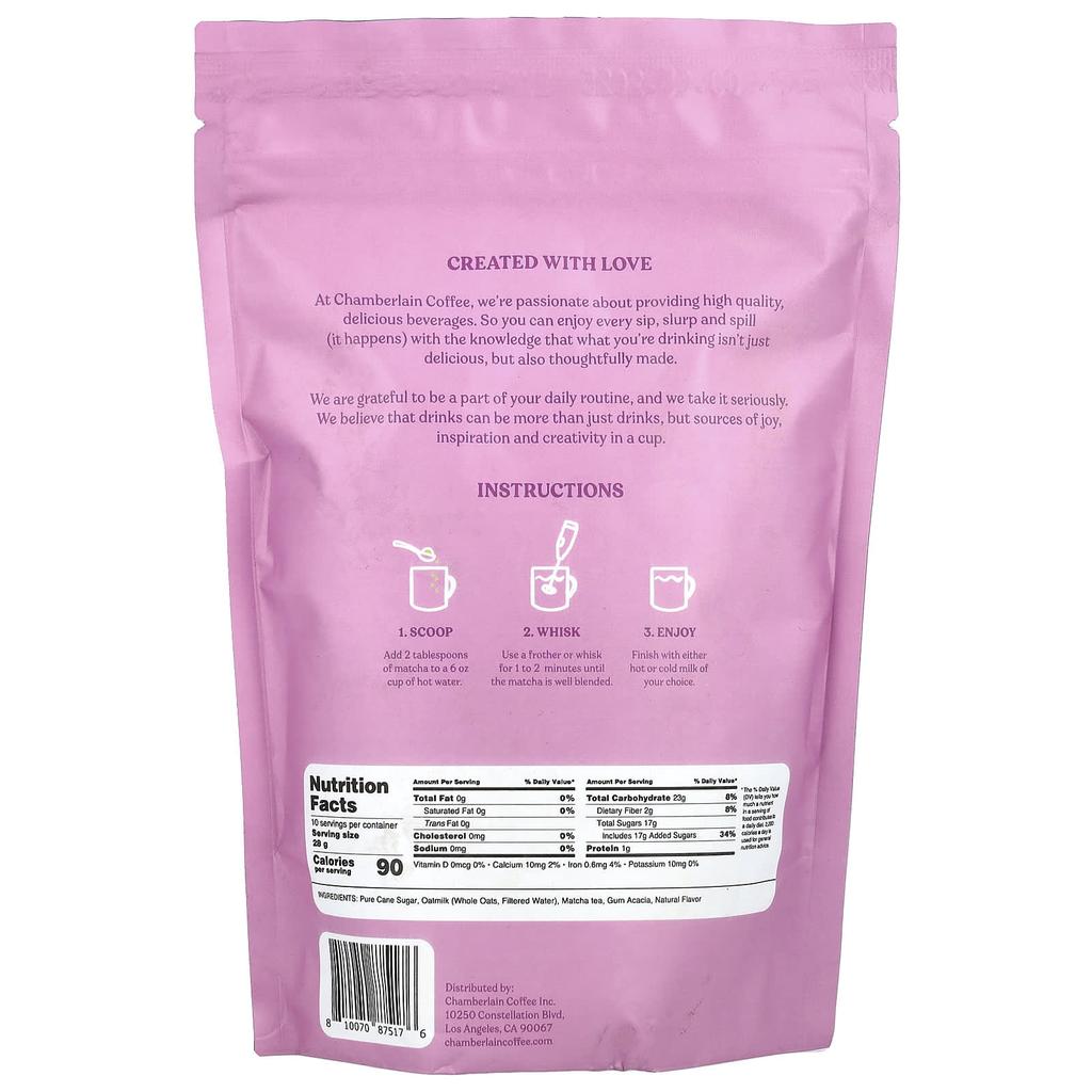 Chamberlain Coffee, Lavender Matcha Latte, 10 oz (283 g)