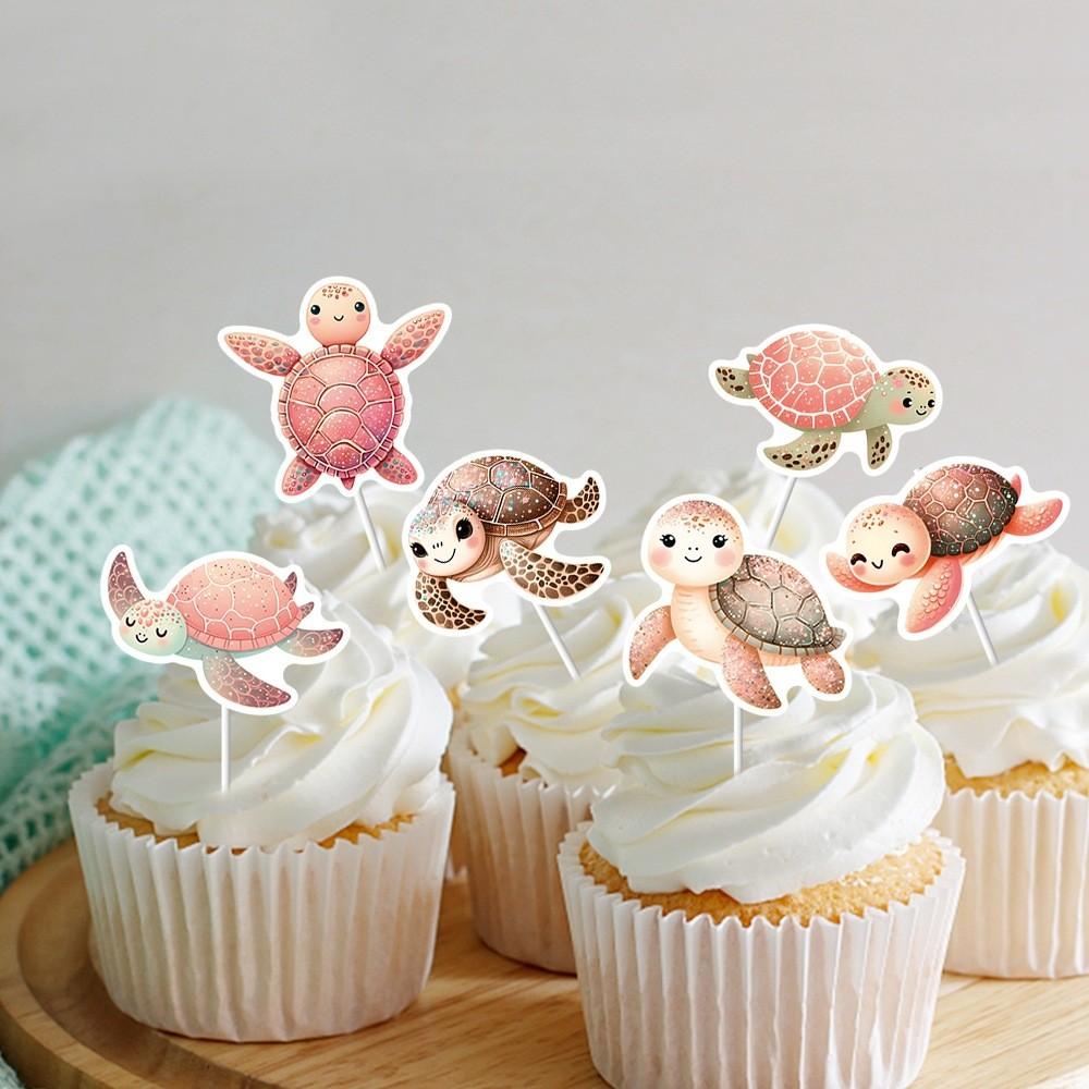 Birthday Cartoon Turtle Cake Embellishments With Paper Inserts Celebrations For