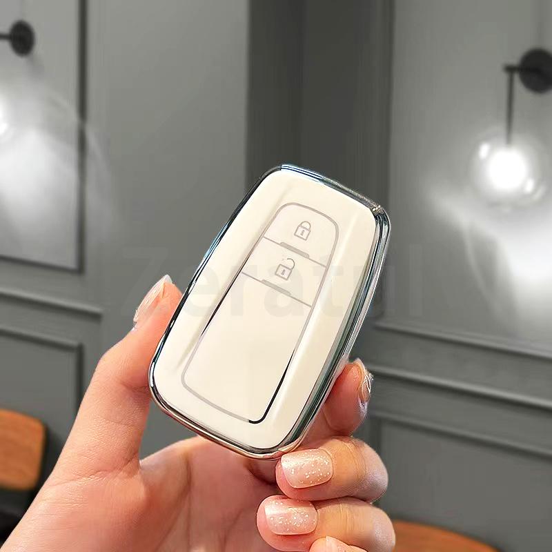 Tpu Car Key Case Cover Bag Holder Protector 2/3/4 Buttons For Toyota Camry Rav4 Prius Chr C-Hr Avalon Corolla Land Cruiser Prado
