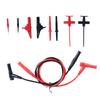 Multimeter Test Probe Kit 4mm Banana Connector Silicone Insulated Test Clip Probe Leads Set