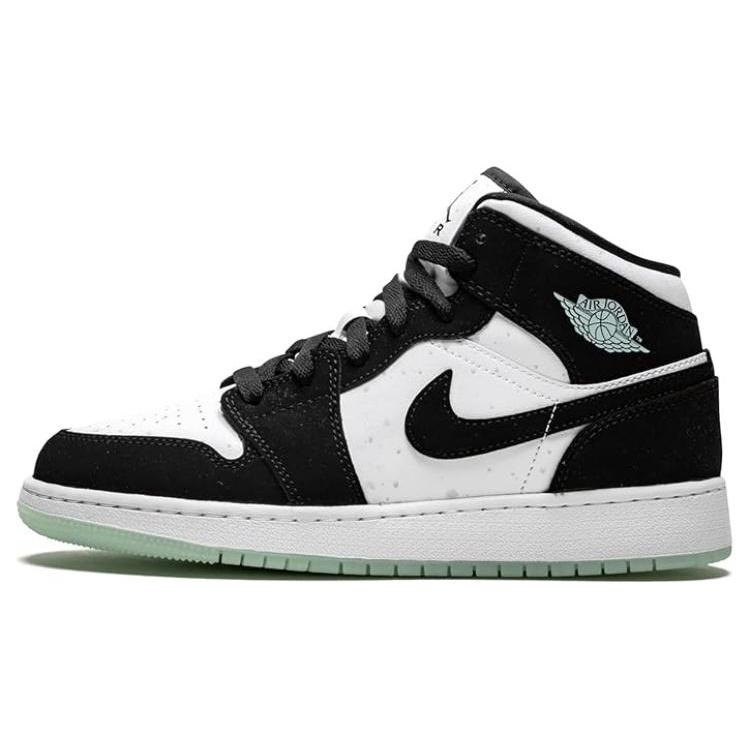 (GS) Air Jordan 1 Mid SE Glow in the Dark Panda Kids BQ6931-103 EU 37.5