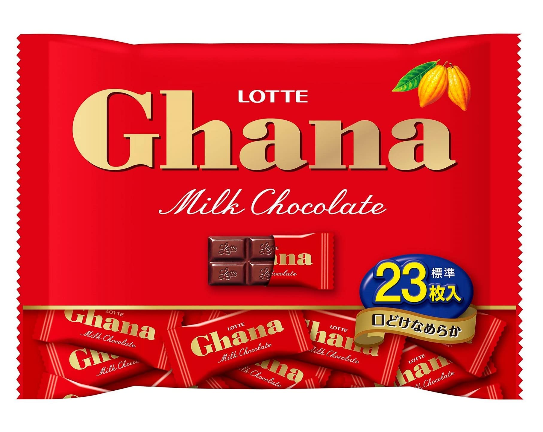 

Lotte Ghana Milk 92 г x 18 шт. (мешок)