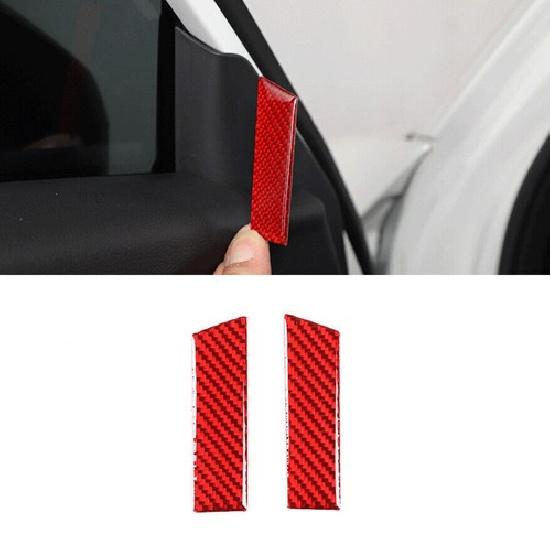 For Acura Integra 23-2024 Red Real Carbon Fiber A Pillar Triangle Cover Trim