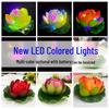 LED Silk Lotus Lamp - Perfect for Lantern Festival, Qixi, Valentine's Day, Water Surface, and DIY Decor.