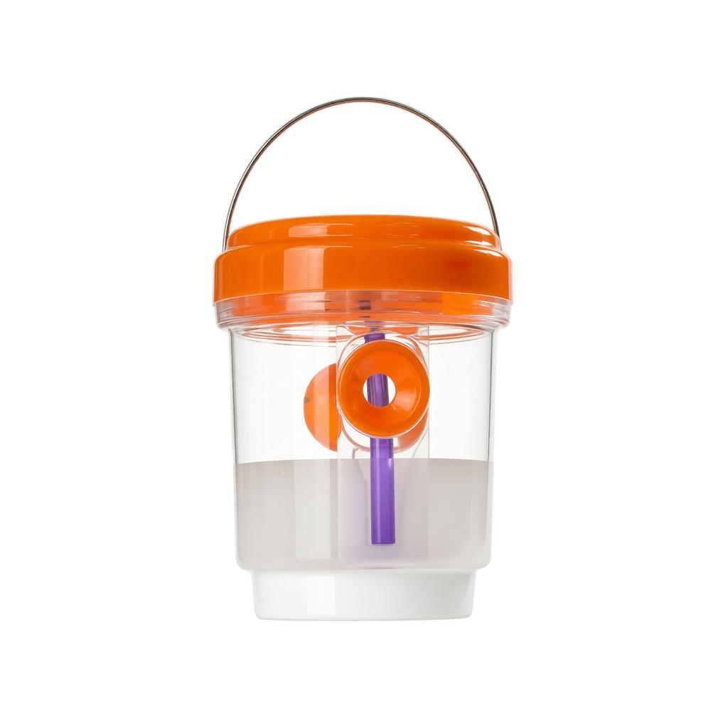 Outdoor Fruit Fly Trap Hanging Container Solar Powered LED Light Fruit Fly Catcher for Garden Patio Porch Insect Control