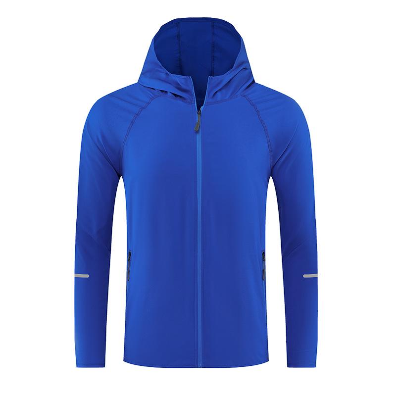 2025 Sommer Paar Schnelltrocknende Laufjacke mit Kapuze und Reflektoren für Sonnenschutz