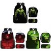 Children Backpack Three Piece Set With The Avengers Hulk Print Design For School Use