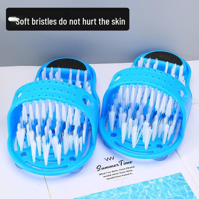 Exfoliating Foot Scrub Slippers with Stone – Lazy Cleaning & Bath Brush