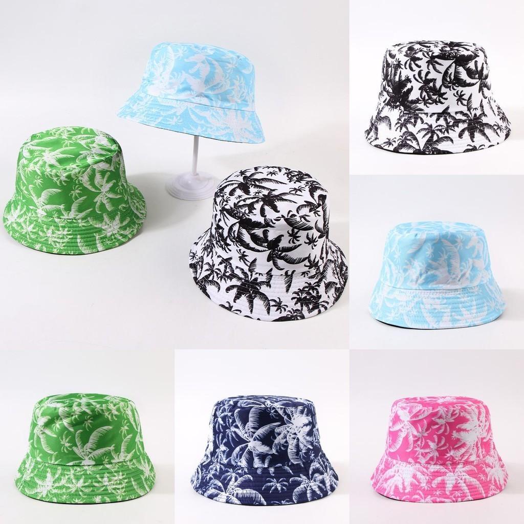 Stylish Summer Sun Hat With Coconut Tree Print For Men And Women