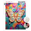 Iridescent Butterfly Pearl Kit 5D Round Rhinestone Art Handmade Wall Picture Elegant Home Decor Present for Daily and Holiday Use