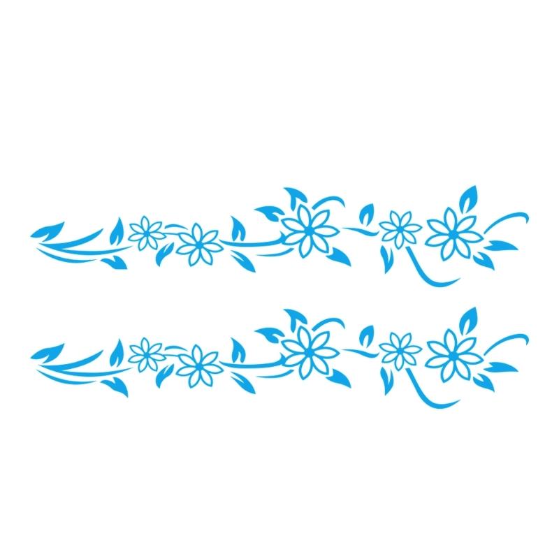 Weatherproof Decals Butterfly Floral Design Auto Exterior Decoration