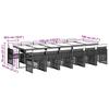 13 Piece Outdoor Dining Set with Cushions Grey Poly Rattan