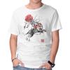 Unisex Crew Neck T-Shirt The Invincible Of Eternia Sumi-E Graphic Short Sleeve Casual Tee