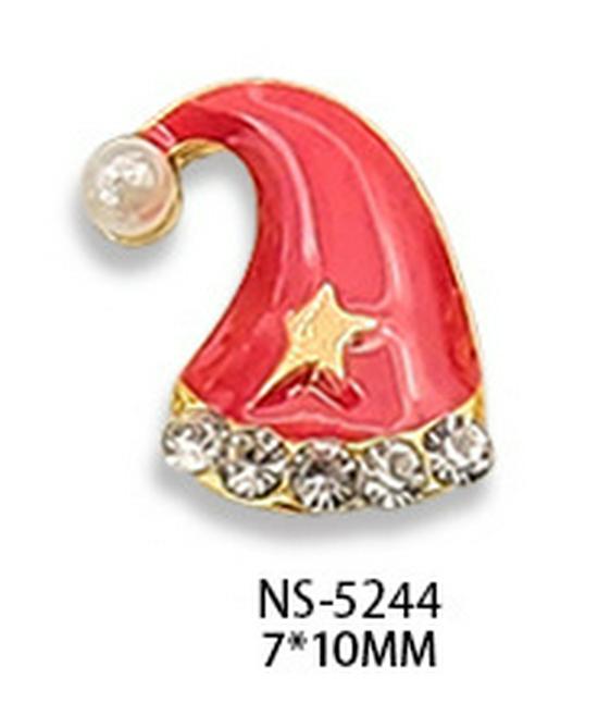 Christmas Nail Art Accessories: Festive Drills & Decorations with Trees, Santa, Deer & Snowman Designs