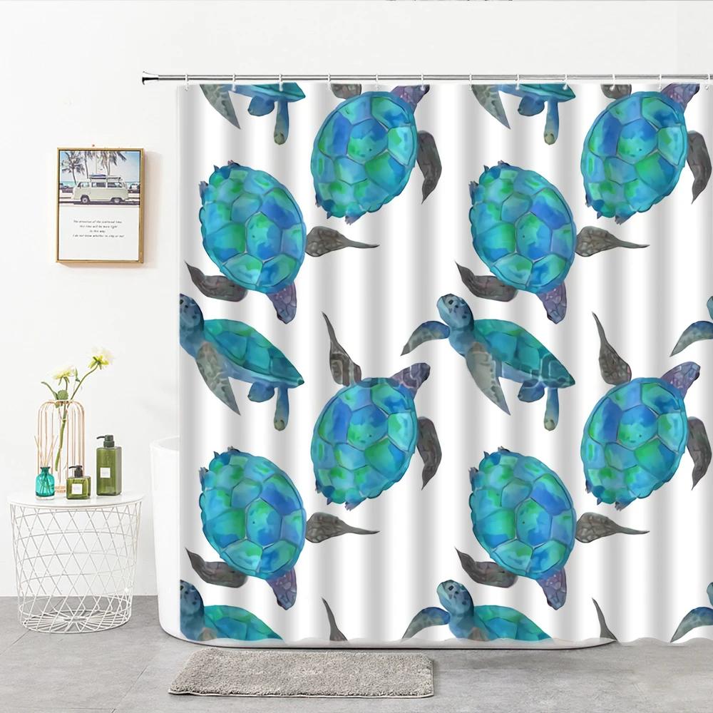 Jellyfish Shower Curtain Cute Funny and Beautiful Watercolor Ocean Wild Creature Printed Bathroom Curtain Home Decor with Hook