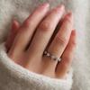 1Pc Stylish Minimalist Design Ring Ultra-thin Layered Synthetic Zircon Ring, Suitable for Gift Giving and Multi-functional Tail Ring
