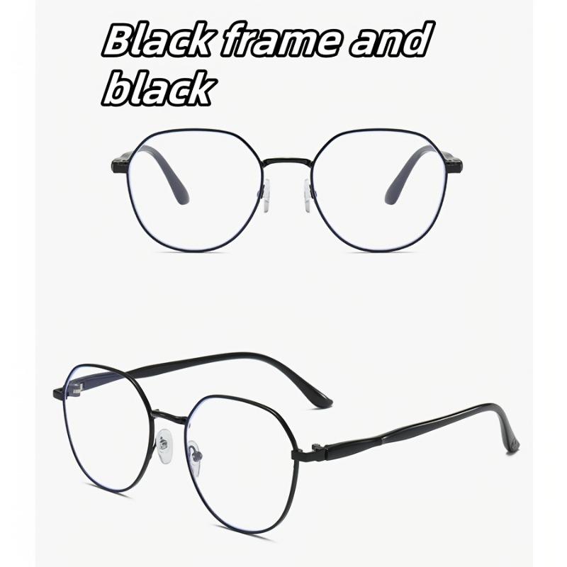 Pair of Student Glasses with Round Full Frame Metal Frame Elegant and Simple Fashionable for Commuting and Leisure
