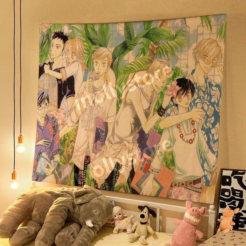 

VIKAMA Anime Tapestry Polyester Wall Hanging Vintage Manga Decoration Bedroom Dormitory Photo Background Decoration 74x94cm(29x37in)