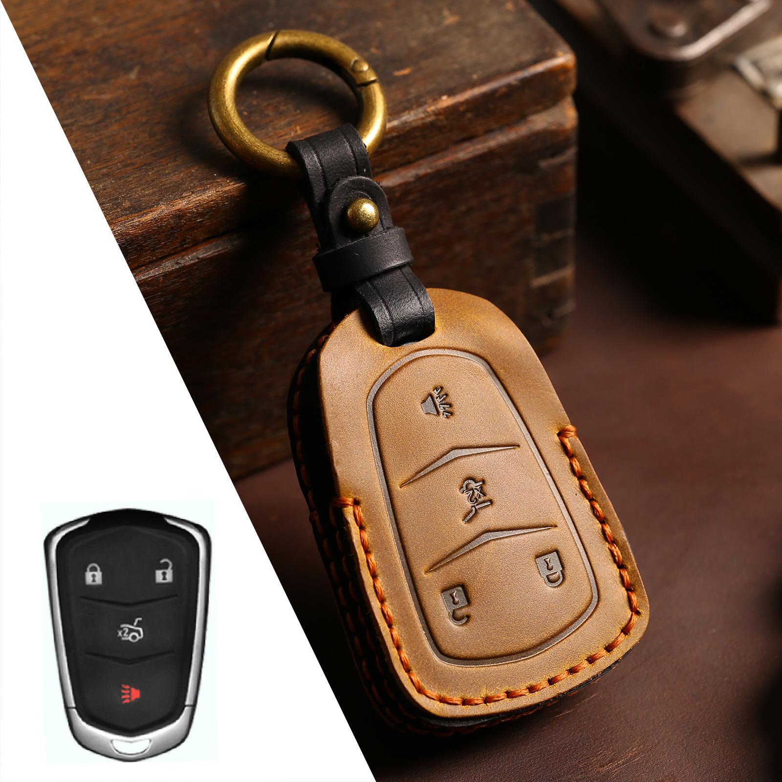 

Applicable to Cadillac car key cover ct4ct6ct5 genuine leather xt4 cow xt6 protection atxl high-end xt5 bag