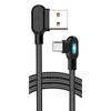 High Strength 90 Degree USB C Cable Reinforced Nylon Braided Cord Supports Quick Charge Ideal For Gaming And Daily Use