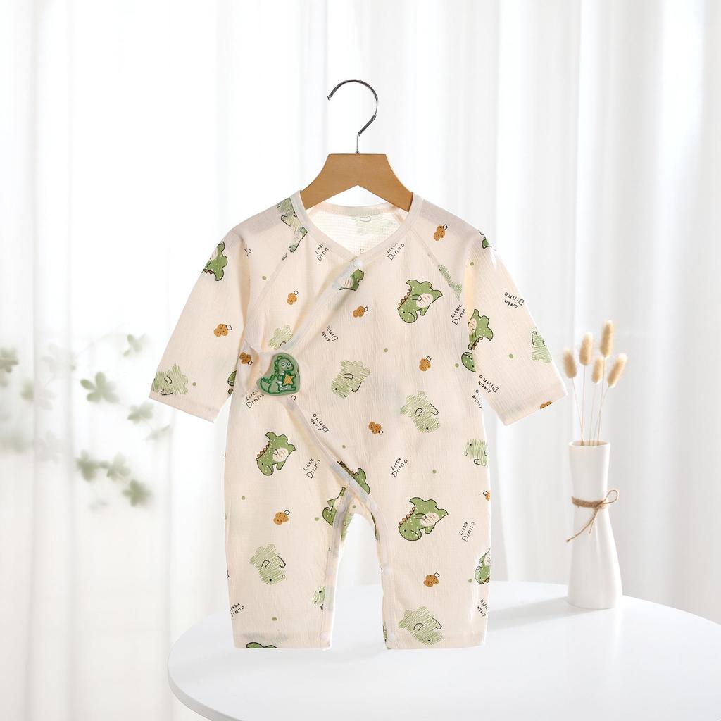 Newborn Baby Cotton Butterfly Romper Pajamas - Summer Thin Monk Suit