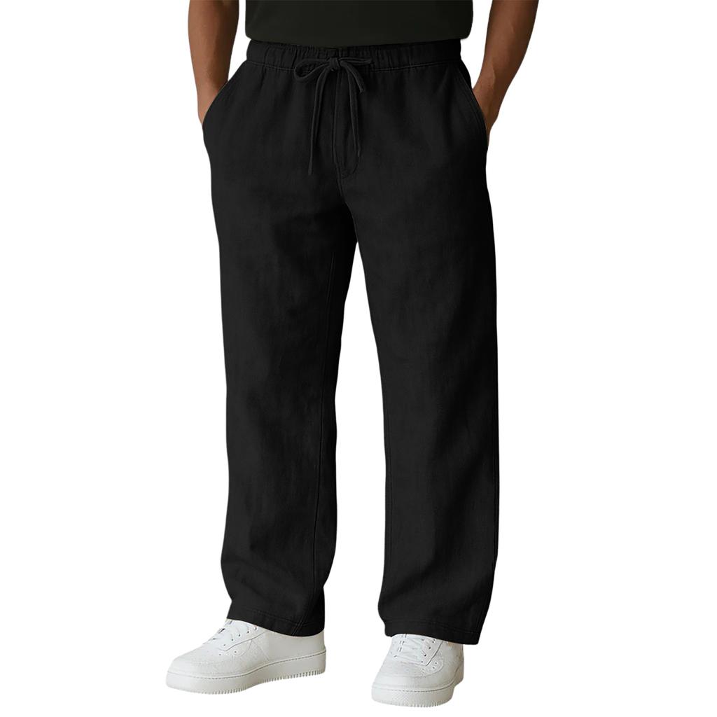 Men's Relaxed,Fit Drawstring Straight,Leg Pants
