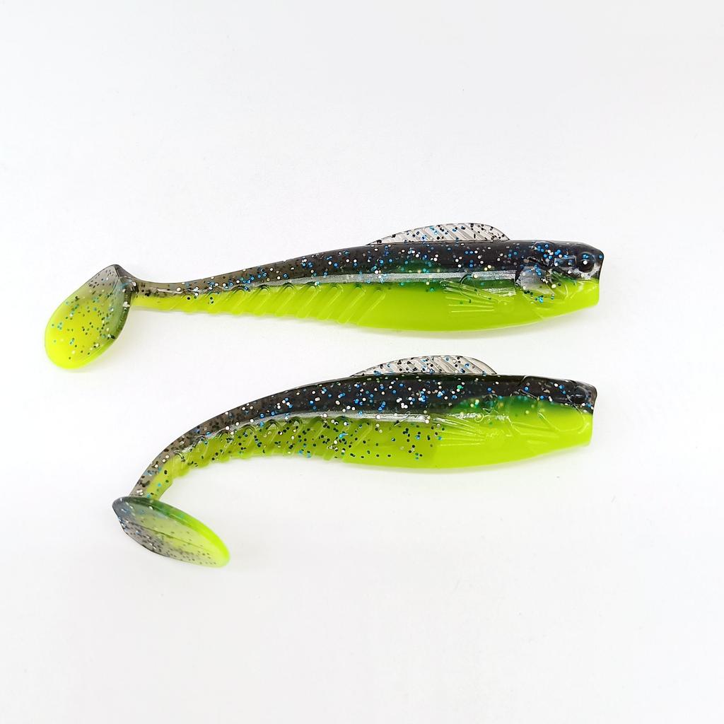 DUODUOYU 6PCS New TPE T-Tail Soft Fishing Lure 4.2g/76mm Jigging Wobblers Tackle Bass Pike Artificial Silicone Swimbait Tackle