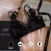Coquette French Lace Wireless Bra Set, Summer Naked Feel Breathable Thin Cup Bust Minimizer Full Bust Women Lingerie Set