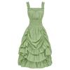 Medieval Irish Off-Shoulder Plus Size Lace-Up Lolita Dress