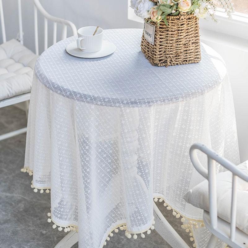 

French Round Table Korean American Lace Cover Towel Square Towel Coffee Table Tablecloth Pastoral European Style 90*90