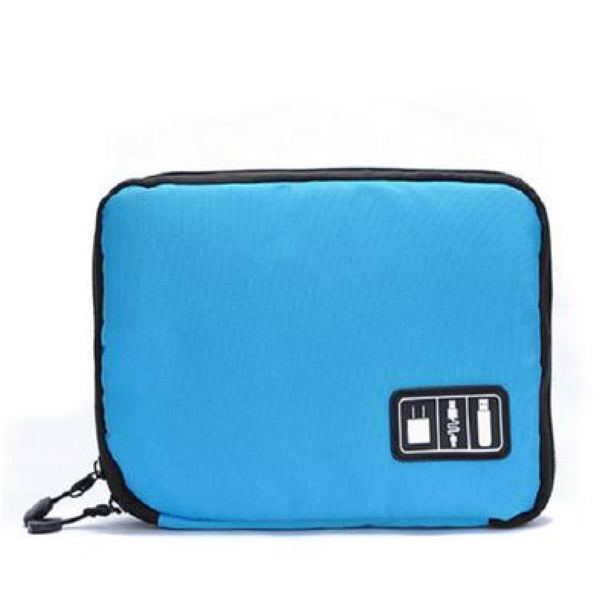 

Большая противоударная сумка для хранения наушников с USB-кабелем 0 синий