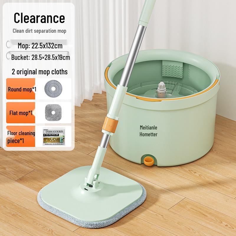 Meitianle Hands-Free Rotating Mop: Effortless Cleaning with Thickened Rod