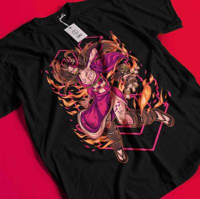 Demon Slayer Shirt Tanjiro Tshirt Nezuko T-Shirt Muzan Doma Tee Inosuke Zenitsu BB840