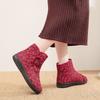 New Winter Cloth Shoes Women's Cotton Slippers High-top Velvet Printed Cotton Shoes