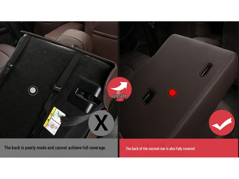 Genuine Leather Car Seat Cushion for 2015-2016 Ford Hatchback/Sedan - Full Wrap Design