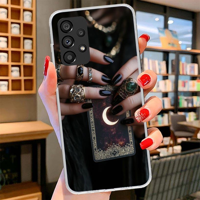 Witch Tarot Card Phone Case For Samsung Galaxy A12 A22 A32 A52 A72 A02S Phone Case Note 20 Ultra 10 S10 Plus A51 A71 A50S A20S A