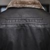 Mens Pu Leather Jackets Casual Fashion Slim Windbreak Faux Fur Plush Leather Coat Winter Velvet Warm Outerwear