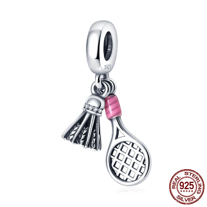 World Football Sport Soccer Dumbbell Yoga Dangle Charms Fit Accessories Bracelets Necklace Beads Copper Women Jewelry Making