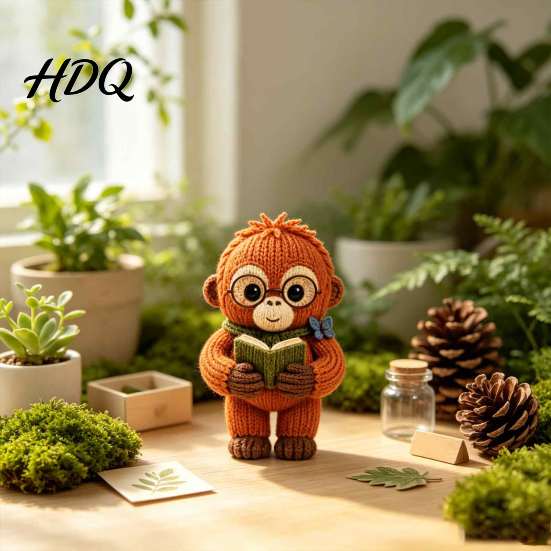 Charming Collectible Doll Handmade Knitted for Kids Soft Crochet Forest Animal Plush Toy Healing Gift Friends Cute Hand Woven Stuffed Doll,