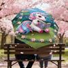 1PC unicorn, flowers Automatic Open/Close Umbrella with Windproof, 8-Rib Sturdy Canopy, Durable Ribs, Fashionable Design, Outdoor Accessory, Fun Prin,